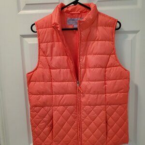 Laura Scott Coral quilted vest